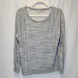 Athleta Women's Small Shirt Top Gray Long Sleeve Oversize